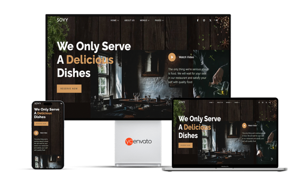 Sovy – Restaurant FSE WordPress Theme - Görsel 3