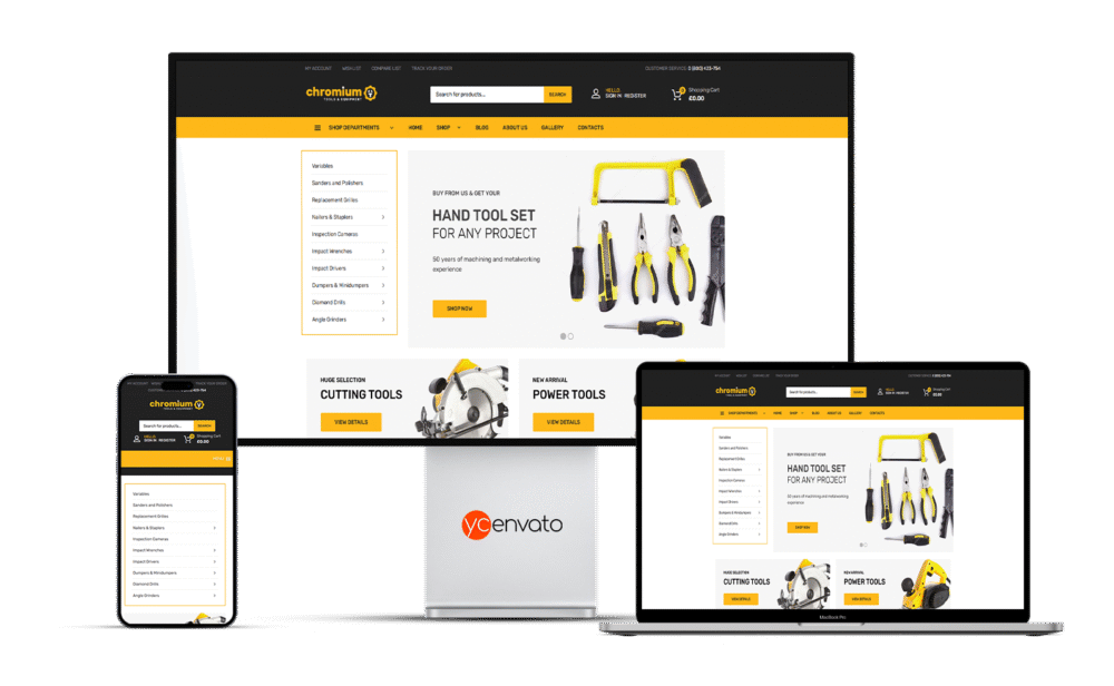 Chromium – Auto Parts Shop WordPress Theme - Görsel 2
