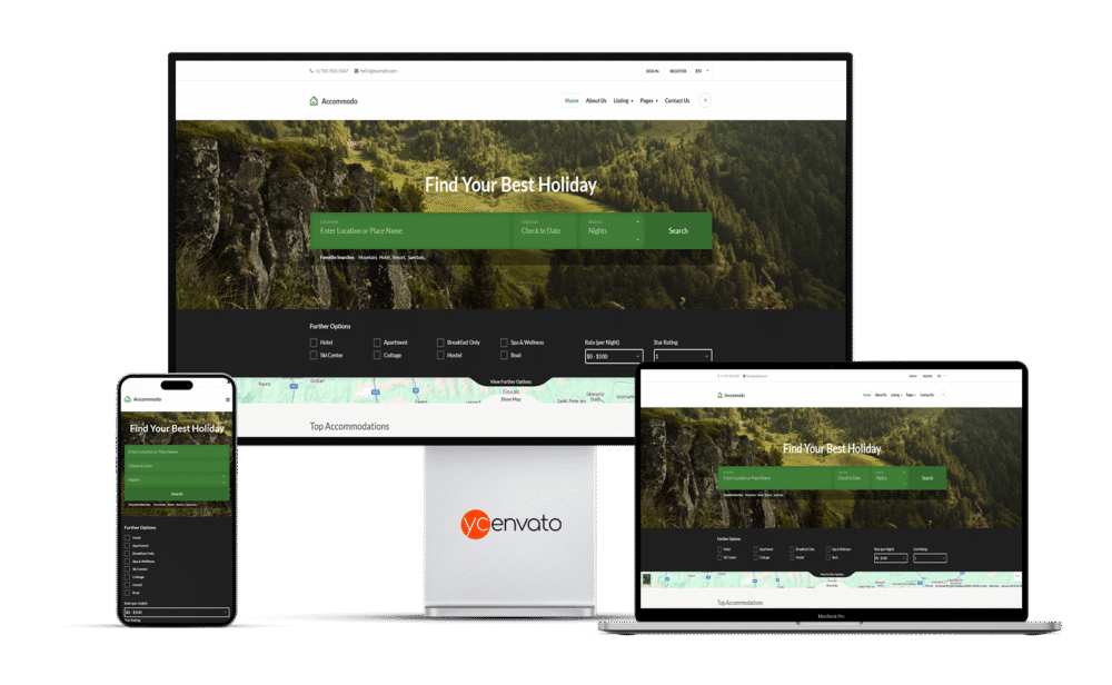 Accommodo - Accommodation Travel WordPress Theme