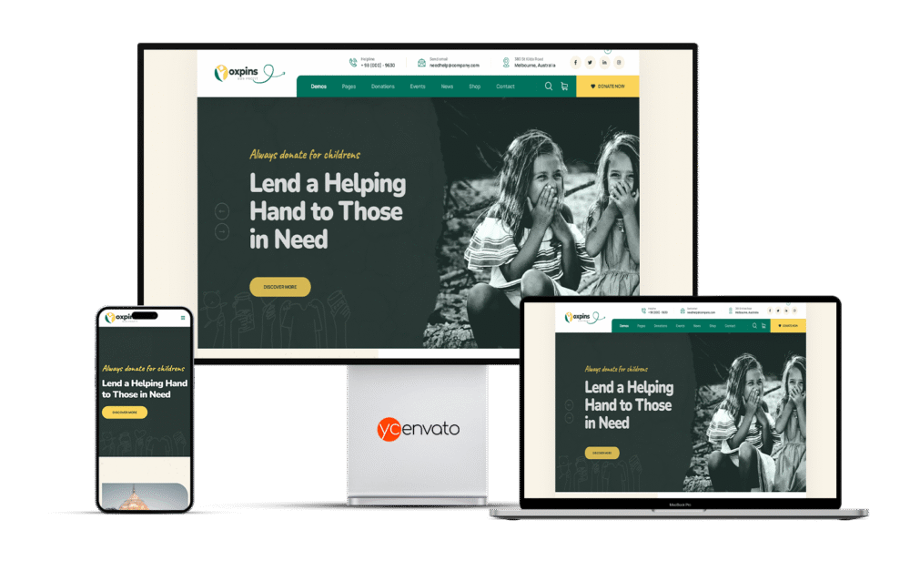 Oxpins - Non Profit Charity WordPress Theme, - Görsel 5