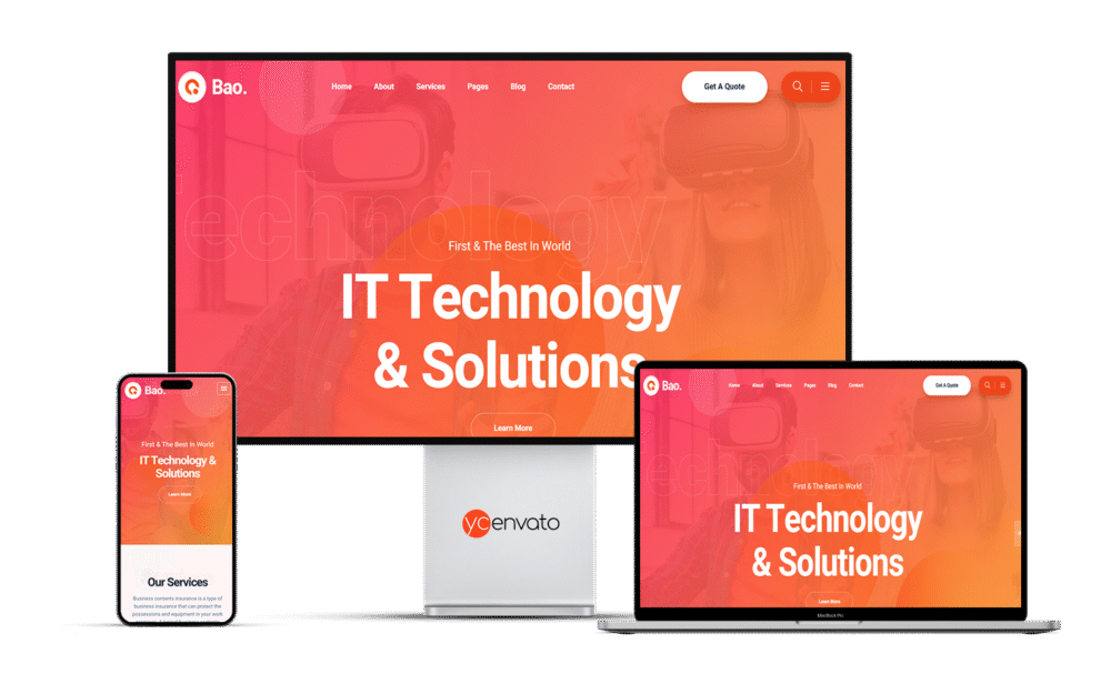 Bao - IT Solutions & Services WordPress Theme - Görsel 3
