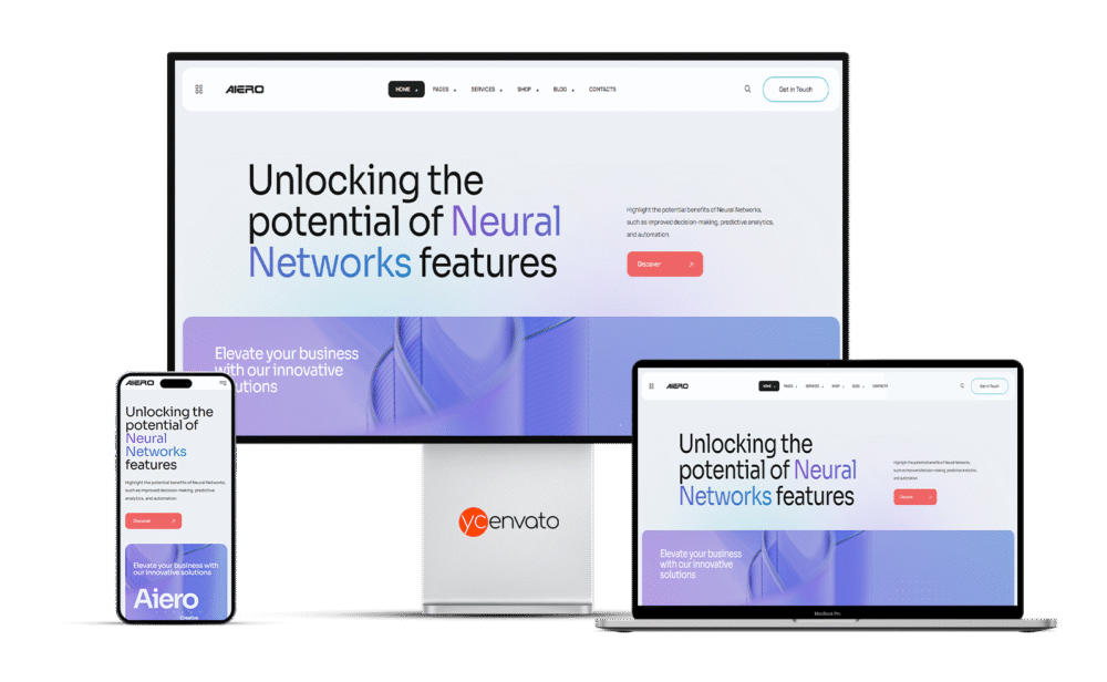 Aiero - AI Agency & Technology WordPress Theme - Görsel 3