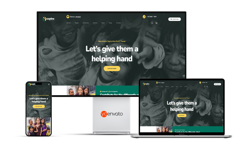 Oxpins - Non Profit Charity WordPress Theme, - Görsel 4
