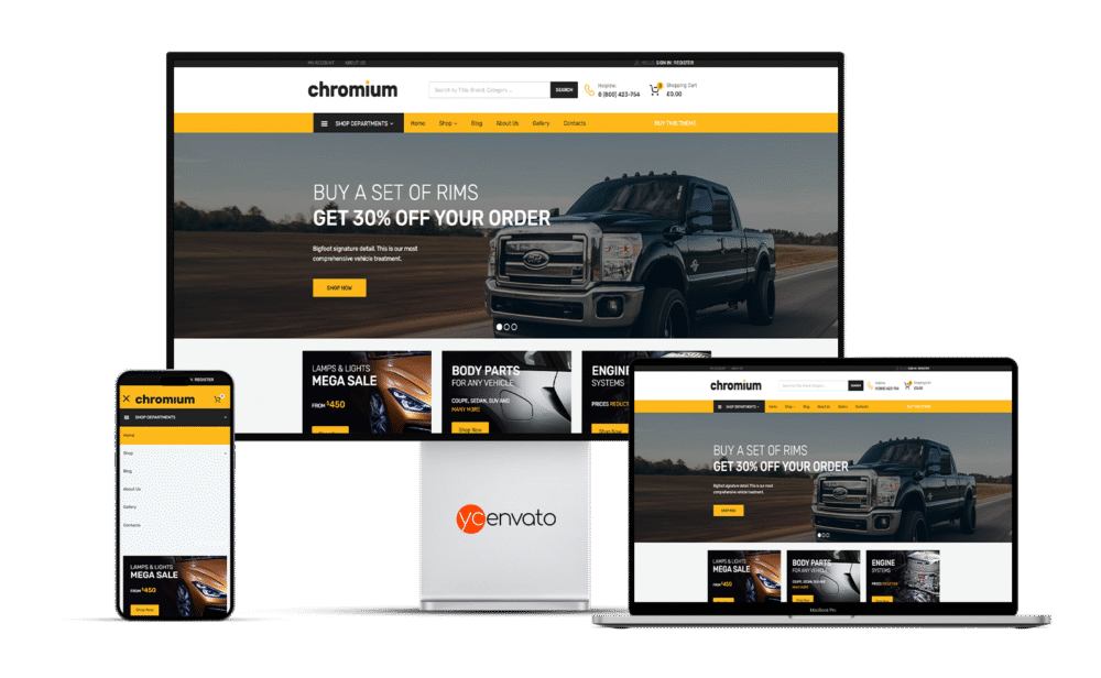 Chromium – Auto Parts Shop WordPress Theme - Görsel 5