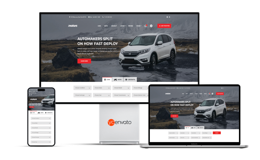 Motors - Car Dealer, Rental & Listing WordPress Theme - Görsel 3