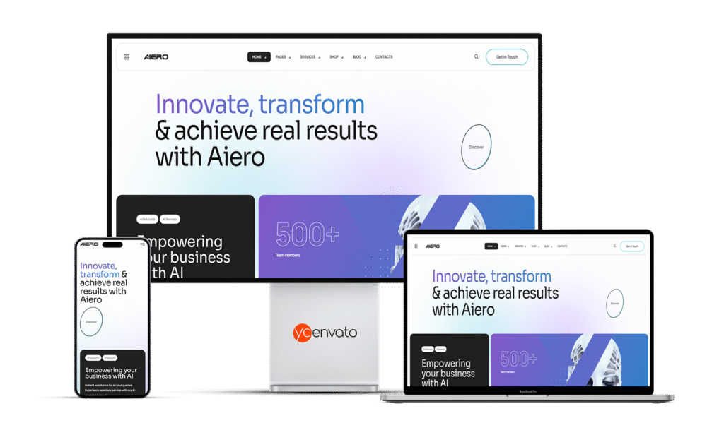Aiero - AI Agency & Technology WordPress Theme - Görsel 2