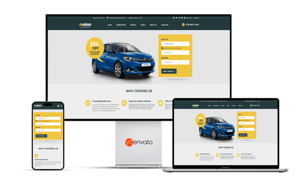 Motors - Car Dealer, Rental & Listing WordPress Theme - Görsel 2