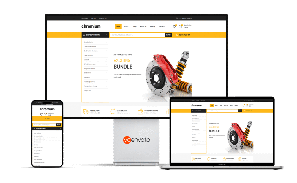 Chromium – Auto Parts Shop WordPress Theme - Görsel 3