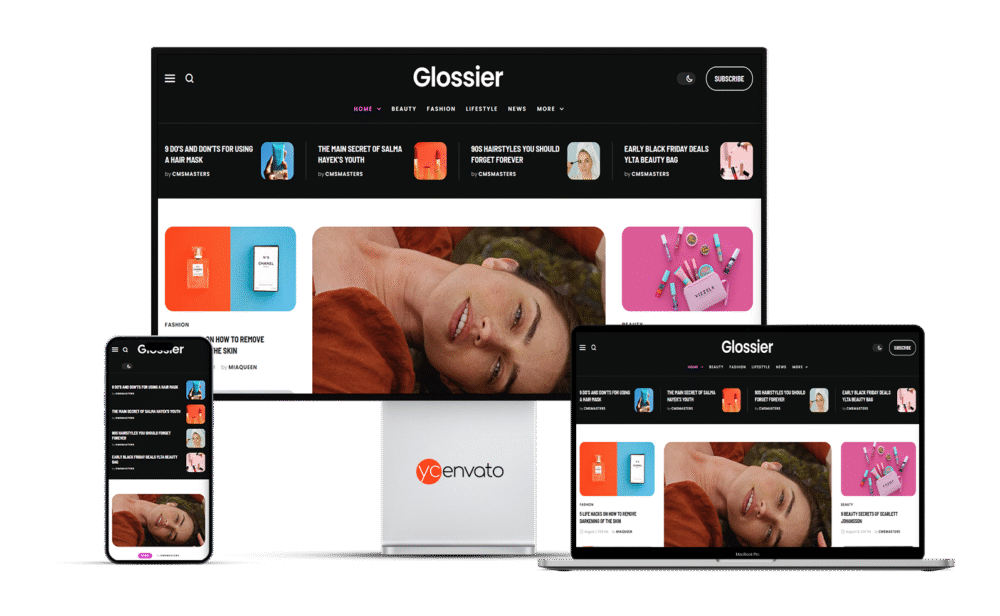 Glossier - Newspaper & Viral Magazine WordPress Theme - Görsel 2