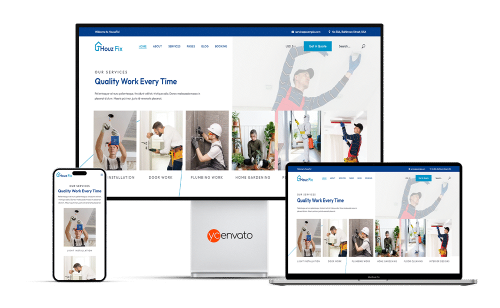 HouzFix - Plumber, Handyman Services WordPress Theme - Görsel 6