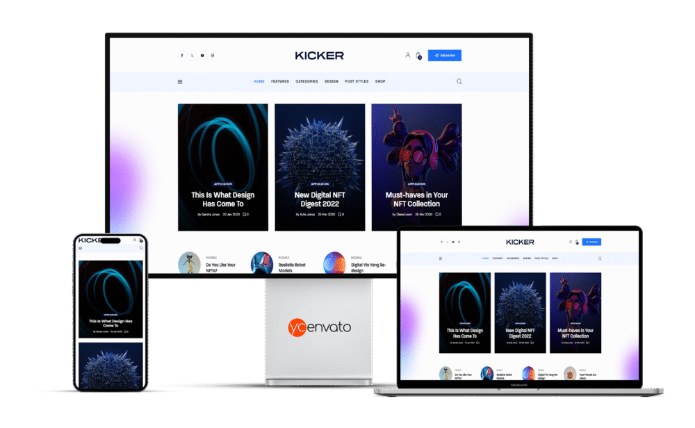 Kicker - Multipurpose Blog Magazine WordPress Theme + Gutenberg - Görsel 2
