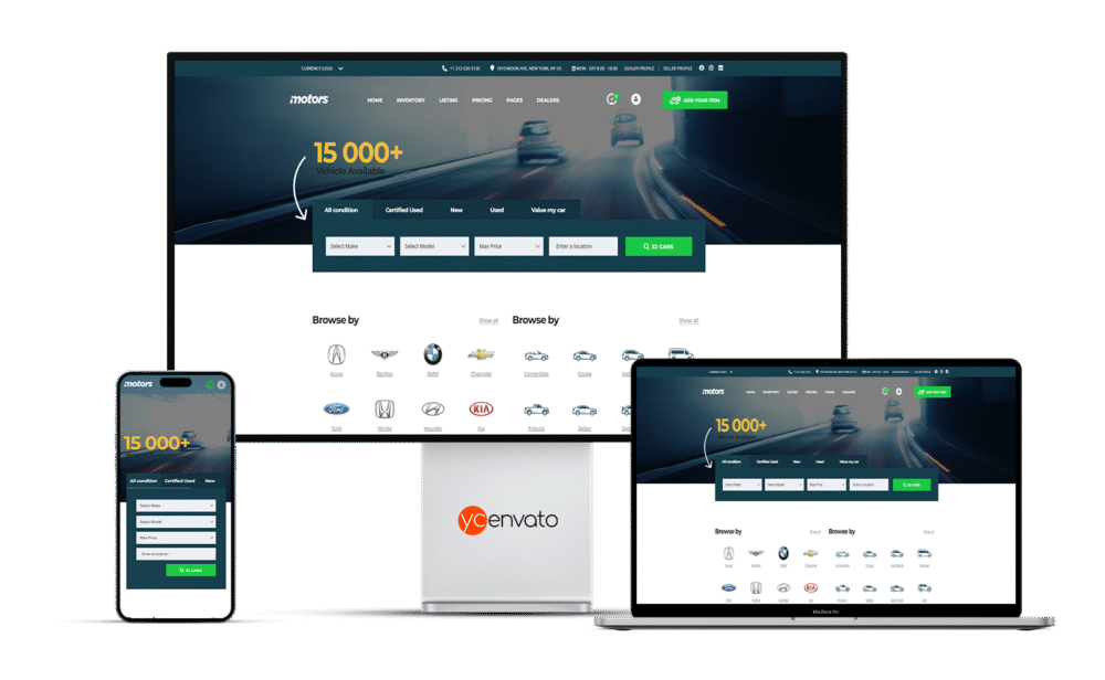 Motors - Car Dealer, Rental & Listing WordPress Theme - Görsel 6