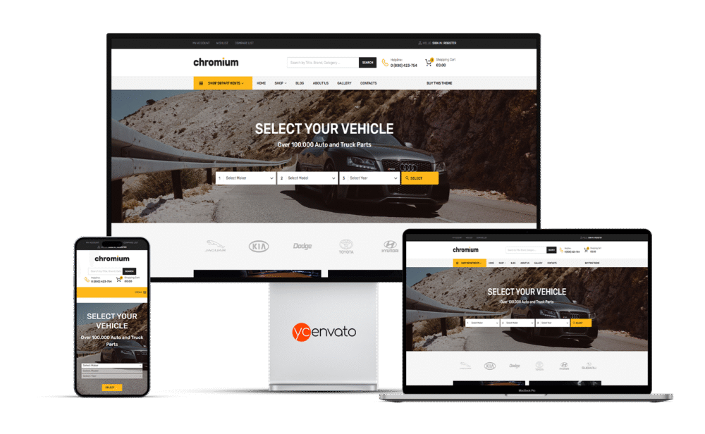 Chromium – Auto Parts Shop WordPress Theme - Görsel 6