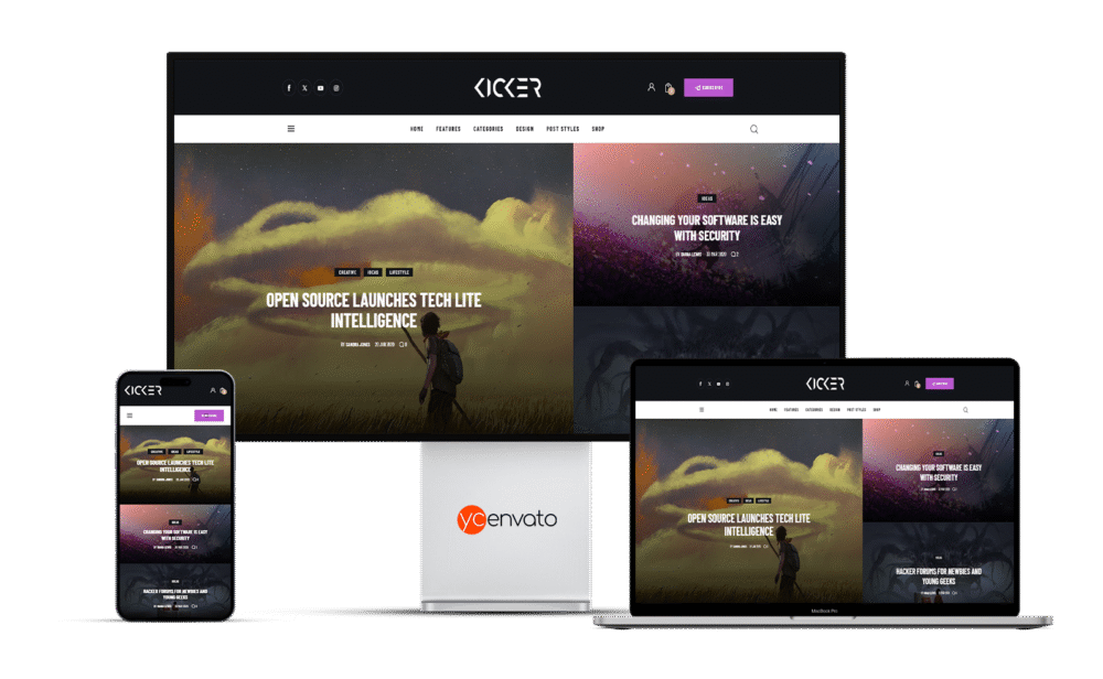 Kicker - Multipurpose Blog Magazine WordPress Theme + Gutenberg