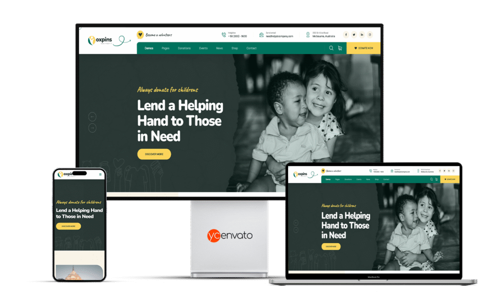 Oxpins - Non Profit Charity WordPress Theme, - Görsel 6